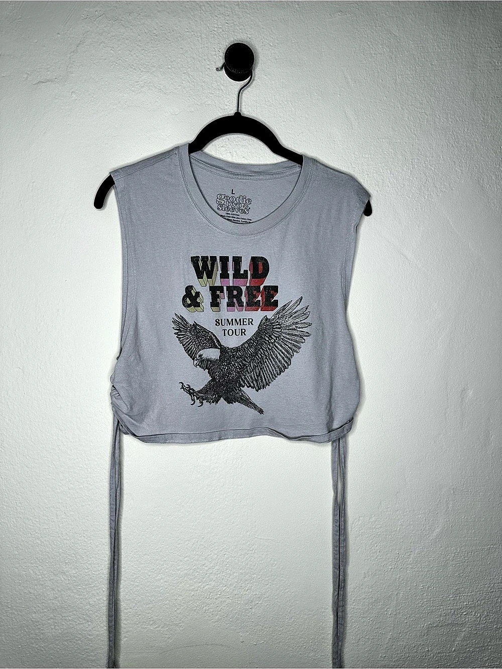 Goodie Two Sleeves Wild & Free Eagle Summer Tour Crop Top